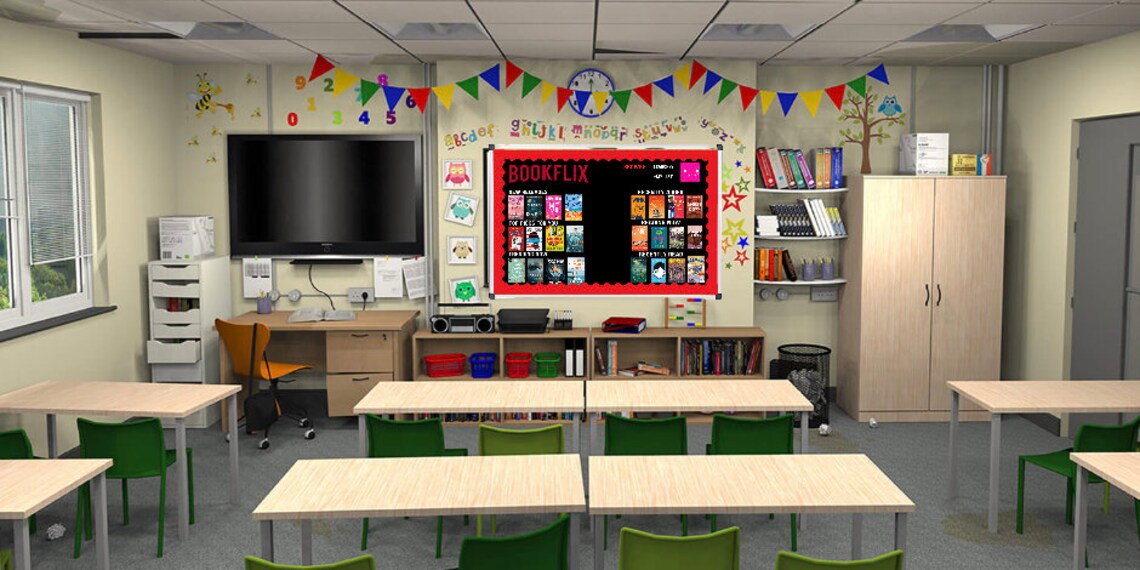 BOOKFLIX Bulletin Board Kit Etsy UK