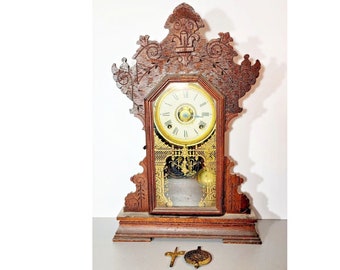 Antique 1915 Mantel Clock Seth Thomas w/ Key 8 Day Made in Thomaston Connecticut