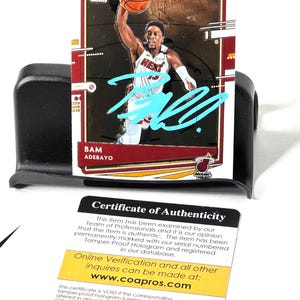 Bam Adebayo Autographed NBA Basketball Card 2020 Panini Donruss Optic No. 52