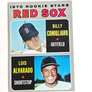 1970 Red Sox Rookie Baseball Stars Conigliaro Alvarado Topps No. 317