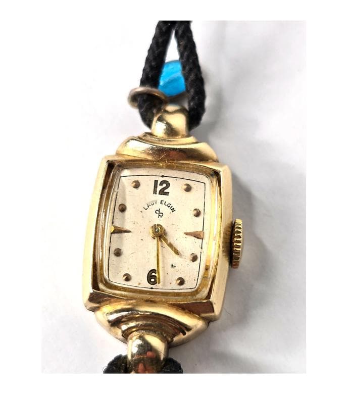 Solid 14k Case/10k Partial Band 110yrOld Elgin Pendant/Pocket/Wristwatch. Runs!! Antique 1894 14 K Gold Filled Hunter Case ELGIN Lady main image 3