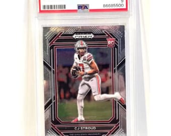 CJ Stroud Rookie Football Card 2023 Panini Prizm PSA Graded