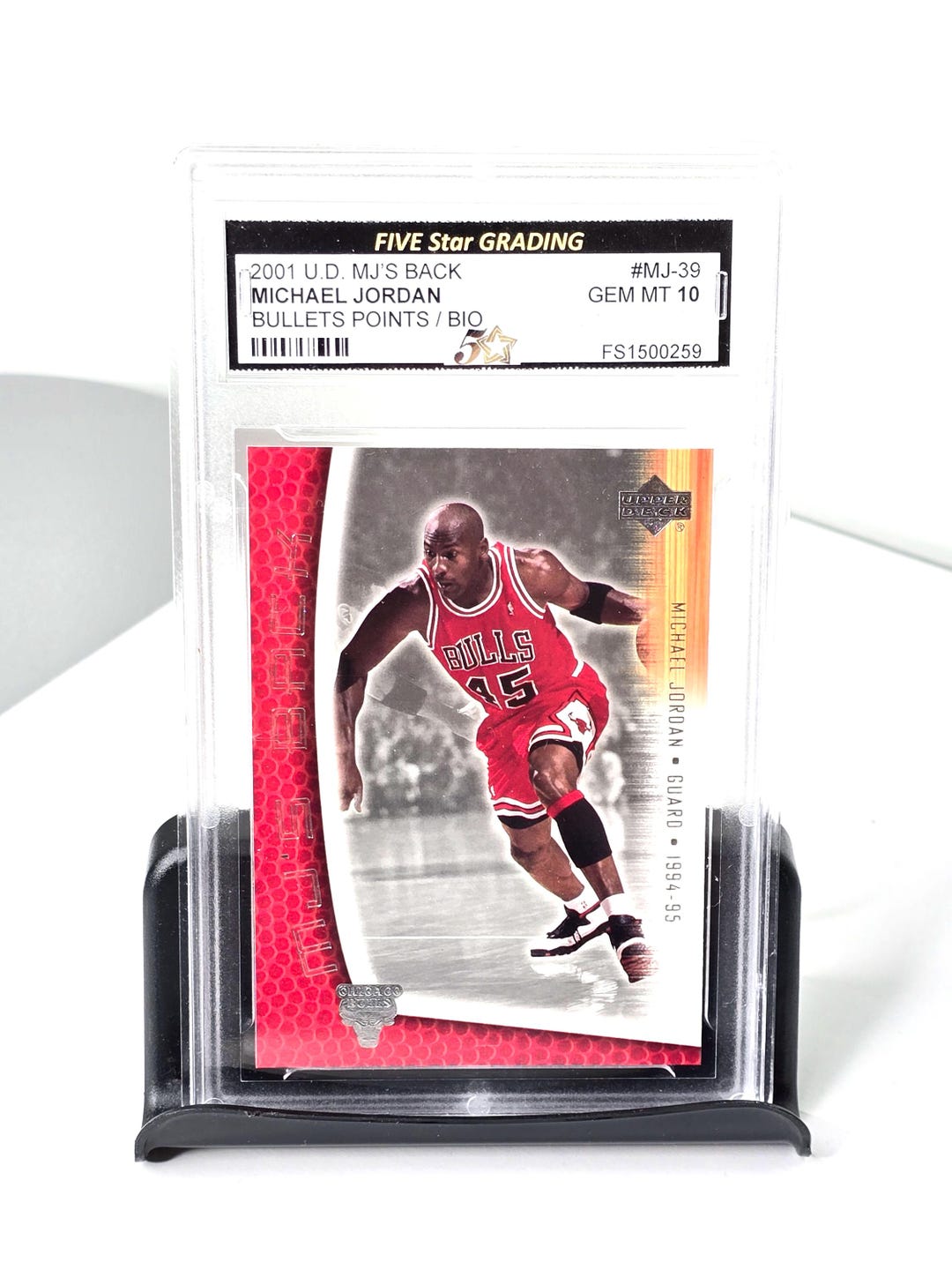 Michael Jordan Basketball Card 2001 Upper Deck Mint Condition Graded Etsy