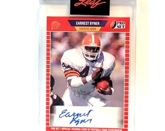 Autograph Football Trading Card Earnest Byner Cleveland Browns - Certified Leaf Pro Set