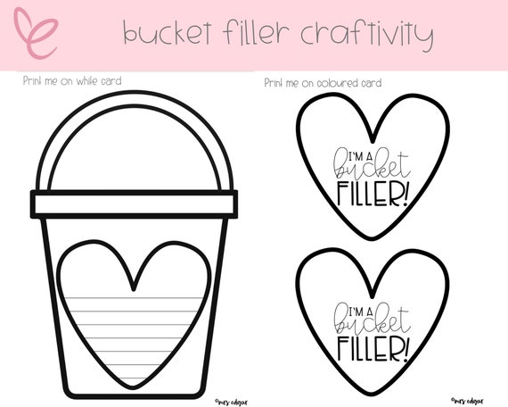 Bucket Filler Craft Activity Teacher Worksheets Digital - Etsy UK