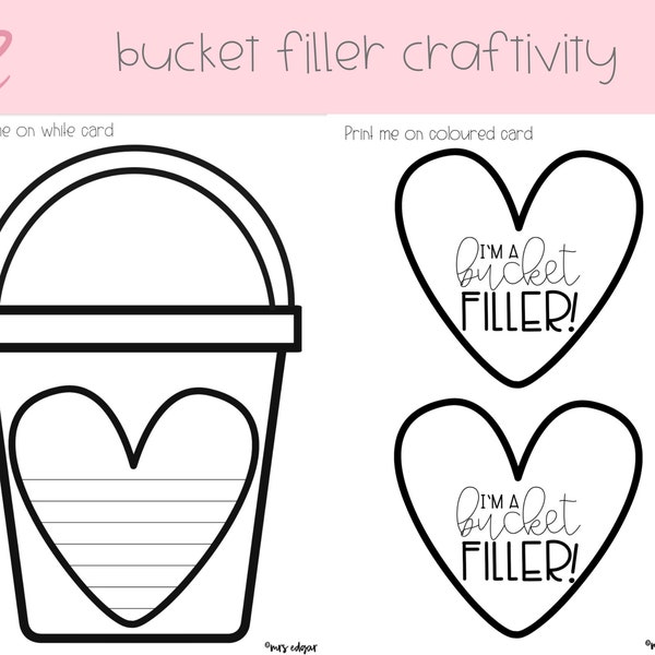 Bucket Filler Craft Activity | Teacher Worksheets | Digital Download | Primary Teacher Resource | have you filled a bucket today