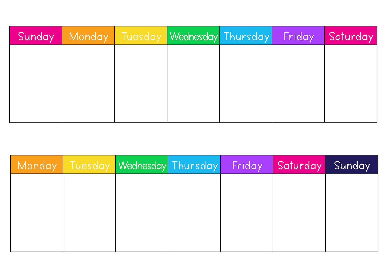 Days of the Week Schedule Cards Visual Timetable Routine Cards Visual ...