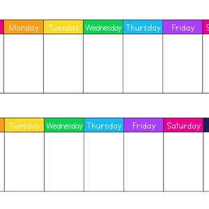 Days of the Week Schedule Cards Visual Timetable Routine Cards Visual ...