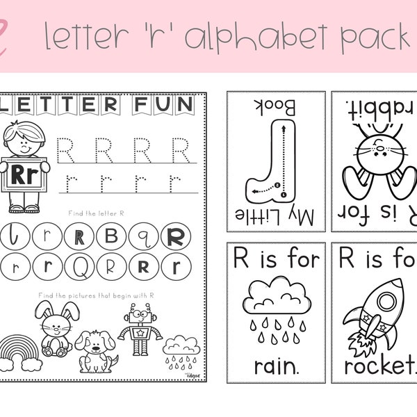 Letter R Worksheets - Etsy