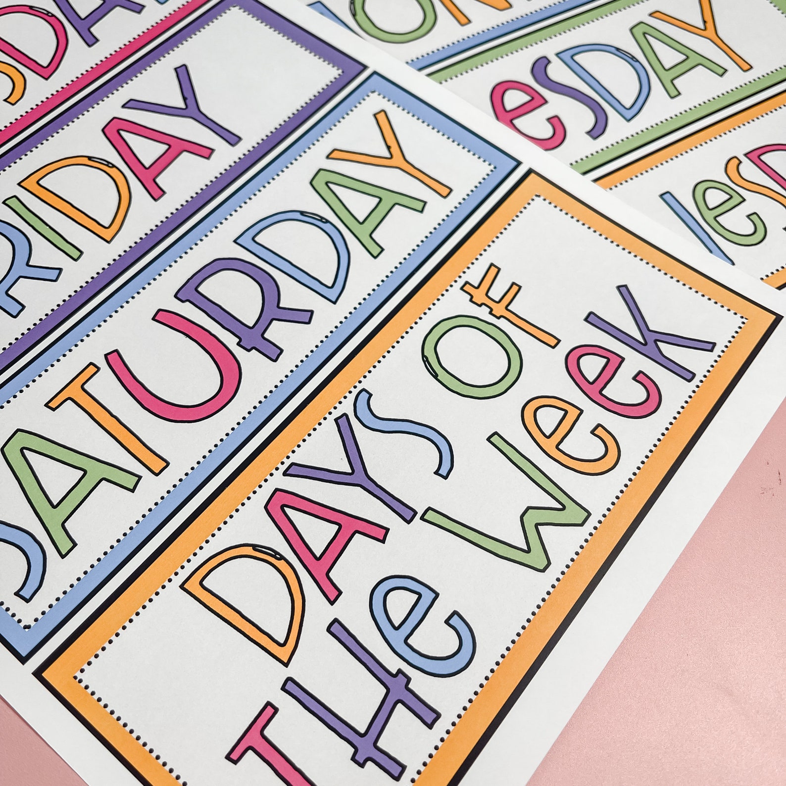 Days of the Week Days of the Week Printable Days of the Week Chart Days