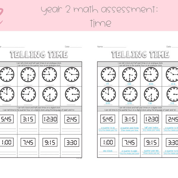 Year 2 Mathematics Assessment | TIME