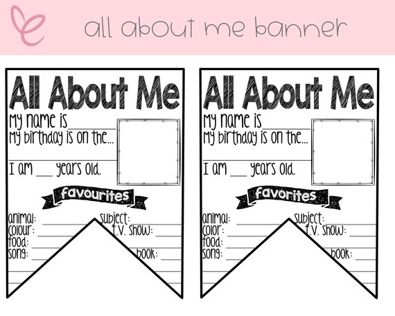 All About Me Banner Classroom Display Digital Download - Etsy New Zealand