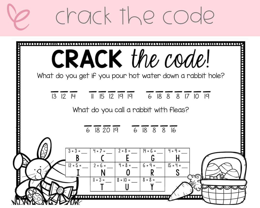 Easter Activity Crack the Code Game easter Crack the Code Brain Break ...