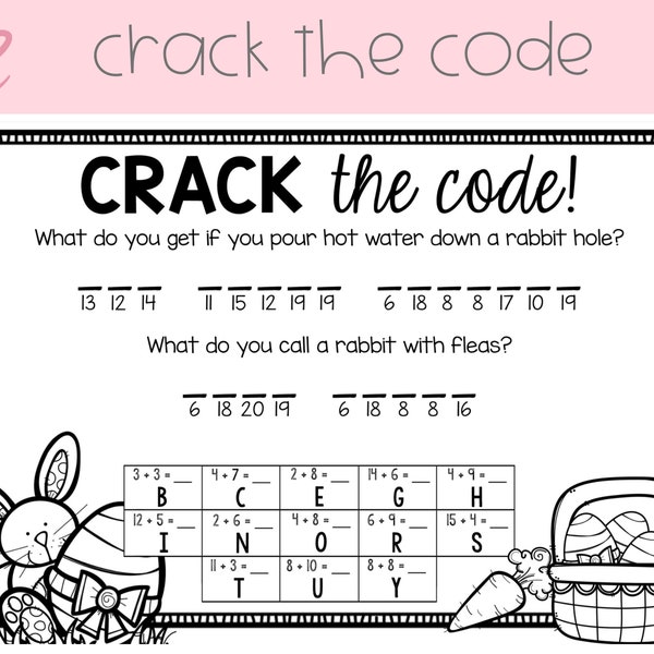 Easter Activity | Crack the Code Game |Easter Crack the Code | Brain Break Activity| Classroom Games |Fun Classroom Games | Digital Download