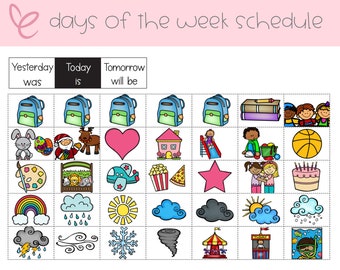 Days of the Week Schedule Cards | Visual Timetable | Routine Cards | Visual Schedule | Preschool | Kindergarten | Foundation | PreK