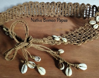 Handmade Cowrie Shell Woven Belt, Bohemian Fashion