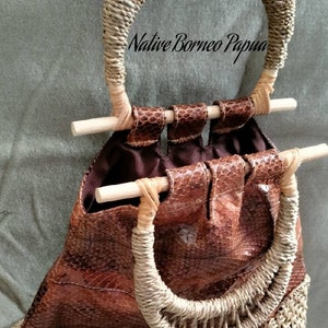Bolso natural, bolsos de mano de piel de serpiente de agua, bolso tejido tradicional, bolsos de hombro, bolsos tejidos, regalo para ella, bolso hecho a mano, bolso de fiesta, regalos