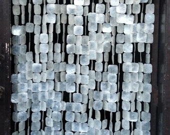 Square Capiz shell curtains ,Shell Curtain for Doorway: Window Curtains,Ocean Breeze,Shell Door,Boho Garland,Shell Room Divider, Decor, Gift
