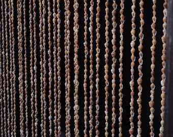 Yellow Brown shells curtains ,Shell Curtain for Doorway: Window Curtains,Ocean Breeze,Shell Door,Boho Garland,Shell Room Divider, unique
