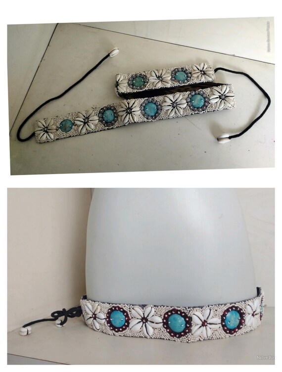 Cowrie Shell Beaded Belt: Handmade Papua Tribal Art - Etsy