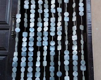 Rideau De Coquillages Capiz Blanc 80x200cm - Carillon Exotique Cloison Séparation & Décoration Murale