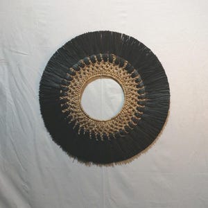 Boho Fringe Seagrass Basket Wall Decor: Raffia Wall Hanging