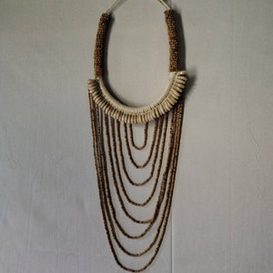 Goddess necklace|Handmade gifts|Natural multi strand necklace|Papua Necklaces|Aesthetic room decor|Unique gifts|Primitive tribal craft|Gifts