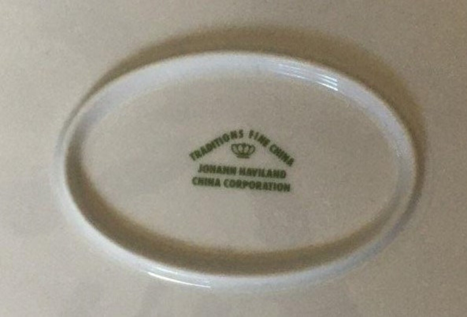 Vintage Johann Haviland China, 1990s 12.5 Serving Platter, Moss Rose