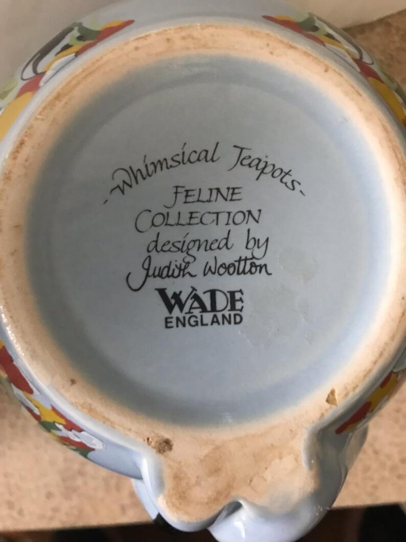 Wade England, Whimsical Teapots, Feline Collection Designed by Judith