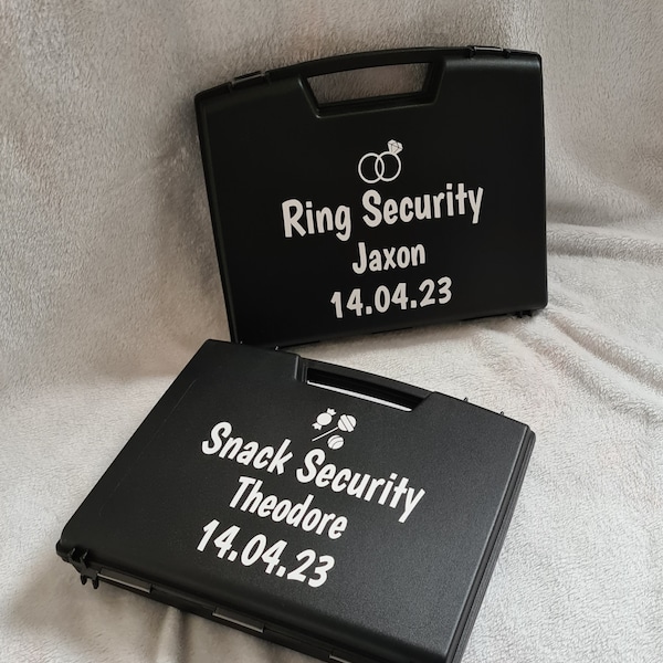 Ring Security, Black Mini Case, Case Page Boy, Wedding