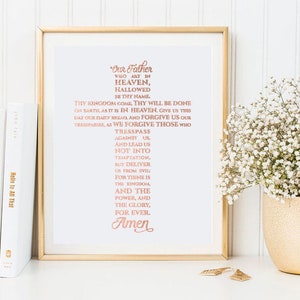 Lord&#39;s Prayer Cross - Hand Foiled