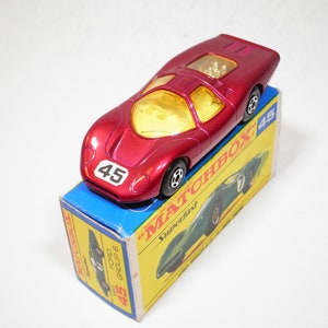 Matchbox Superfast No 45 Ford Group 6, Like New in Original Transition Box, Lesney, Vintage, Made in England