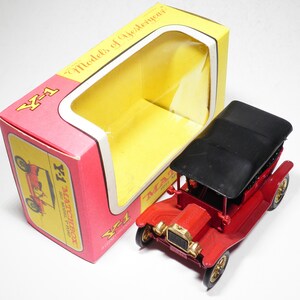 Matchbox Models of Yesteryear, No Y-1 1911 Model T Ford, Red Variant, Mint with Original F Box, Lesney, Vintage, Made in England