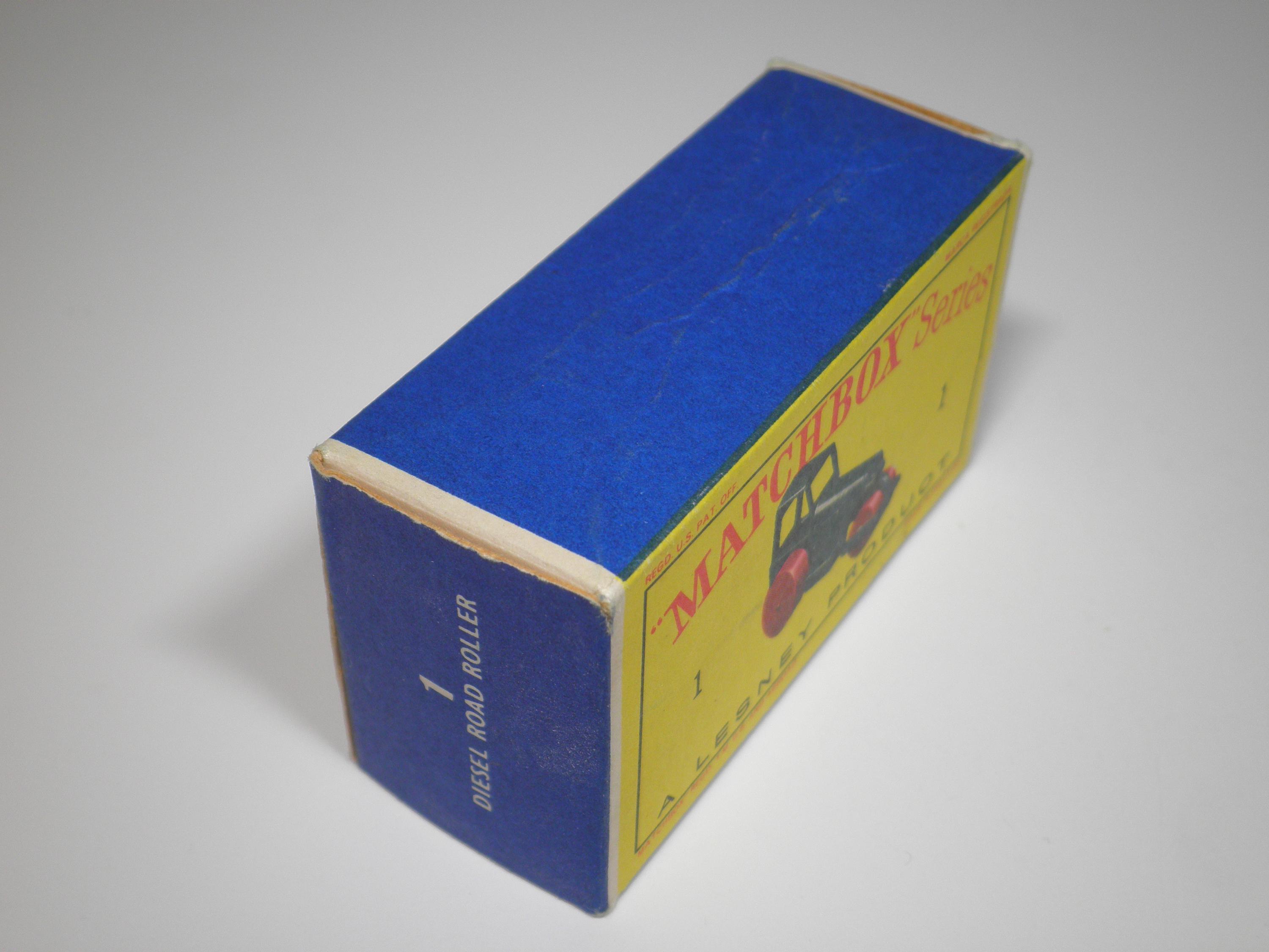 Vintage Boxed Matchbox Lesney Moko Road Roller No. 1 Box A/F