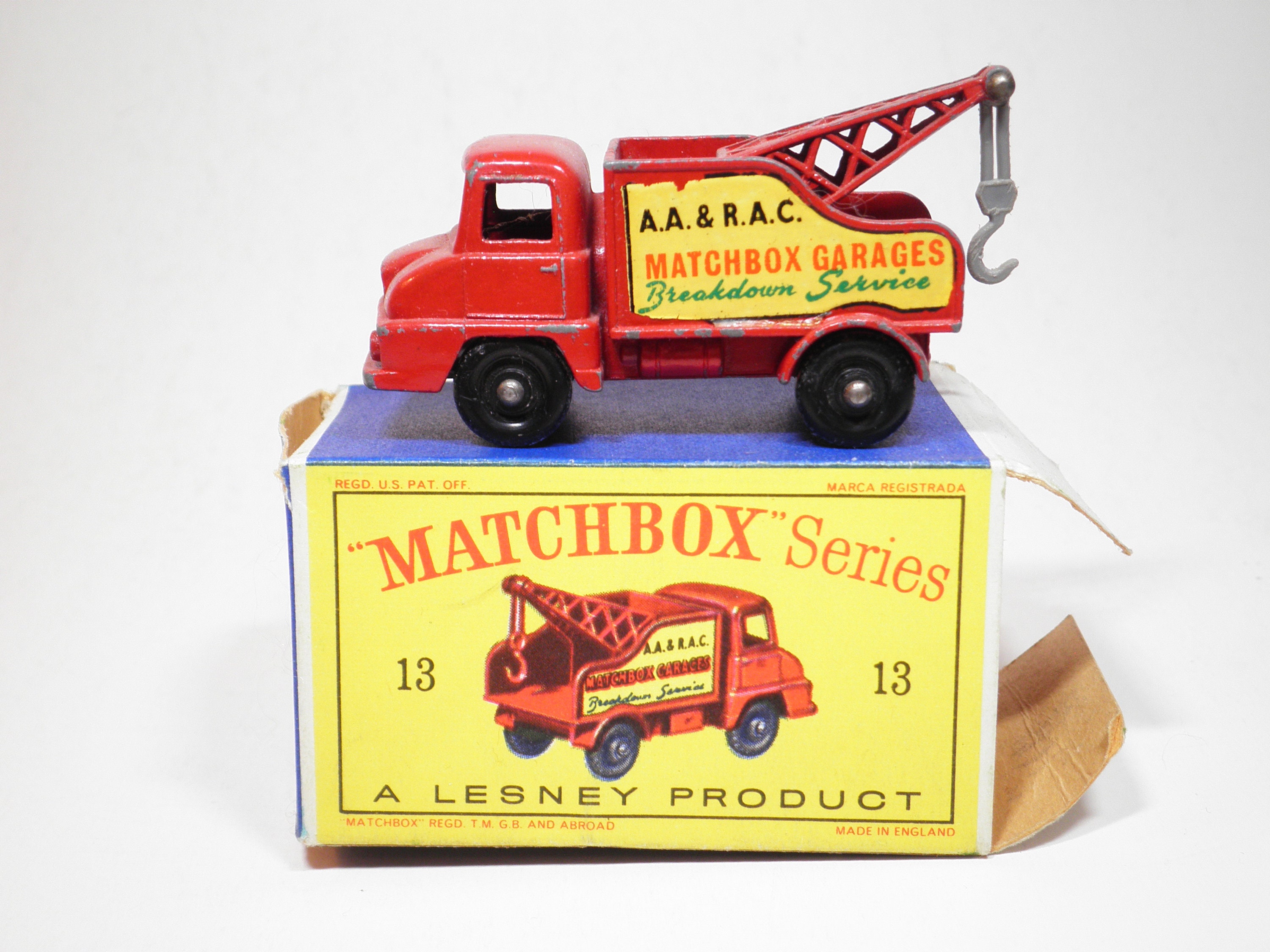 Matchbox series No. 13 Wreck Truck, Like New in Original Type D