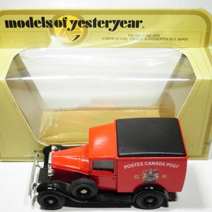 Matchbox Models of Yesteryear, No Y-22 1930 Ford Model A, &quot;Canada Post&quot;, Red, Mint with Original I Box, Lesney, Vintage, Made in England