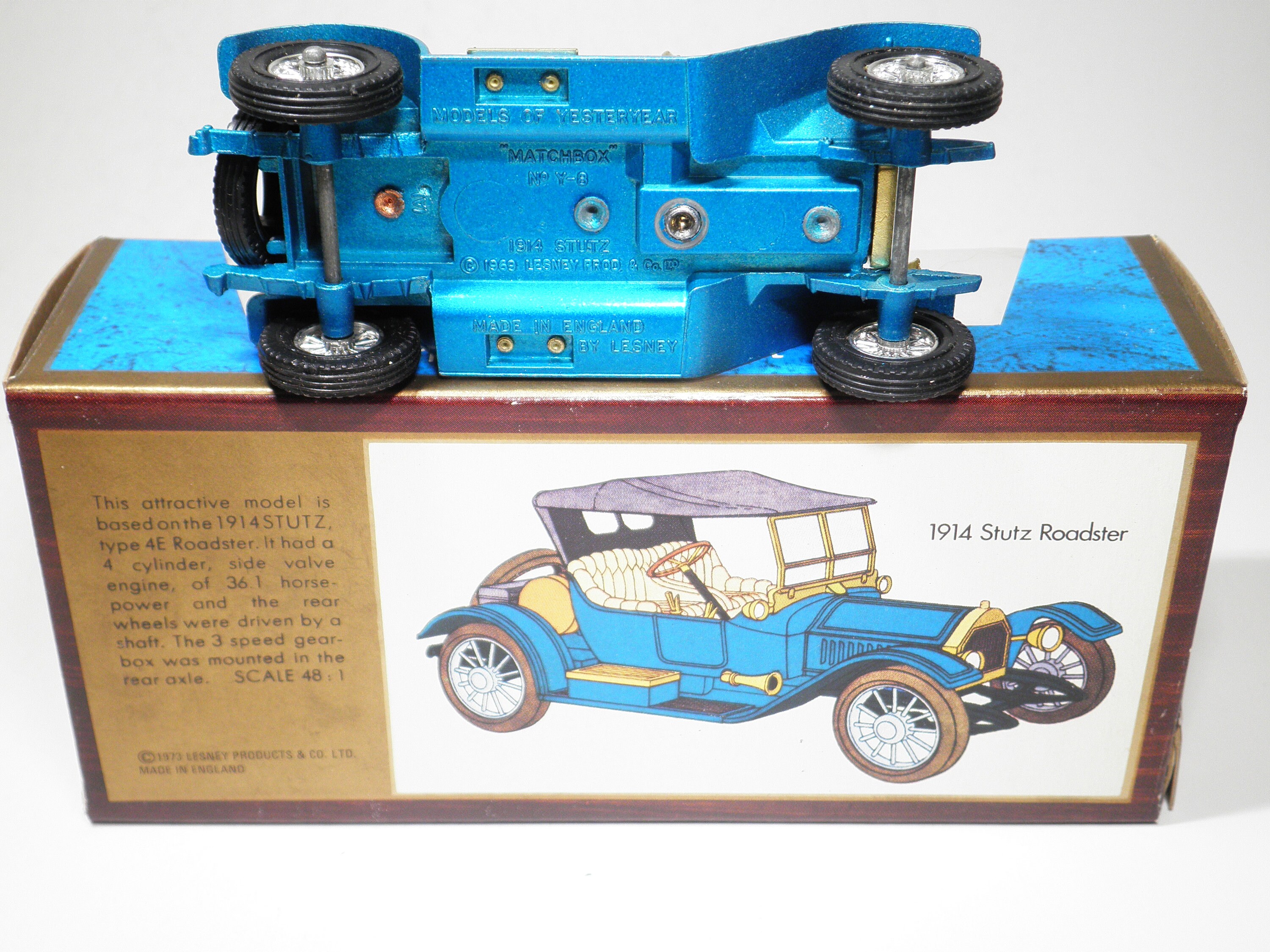 Matchbox Models of Yesteryear, No Y-8 1914 Stutz, Blue