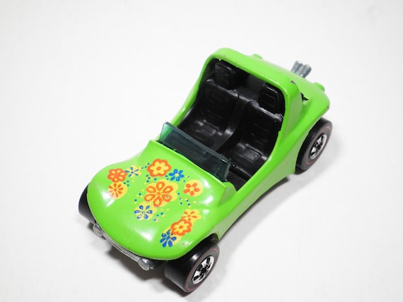 Hot Wheels Redline 1969 , Dune Daddy, Lime Green With Flowers