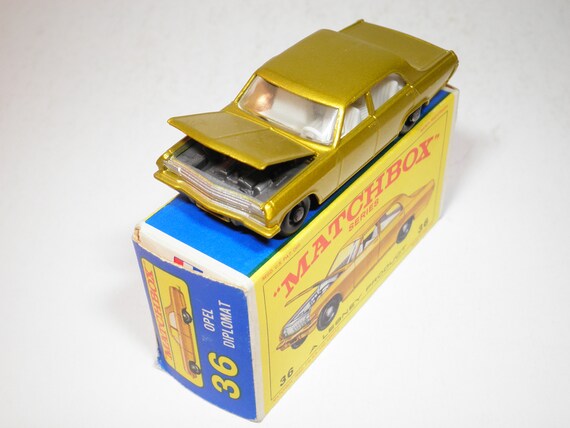 Matchbox series No. 36 Opel Diplomat RARE GREY Engine NOT Chrome