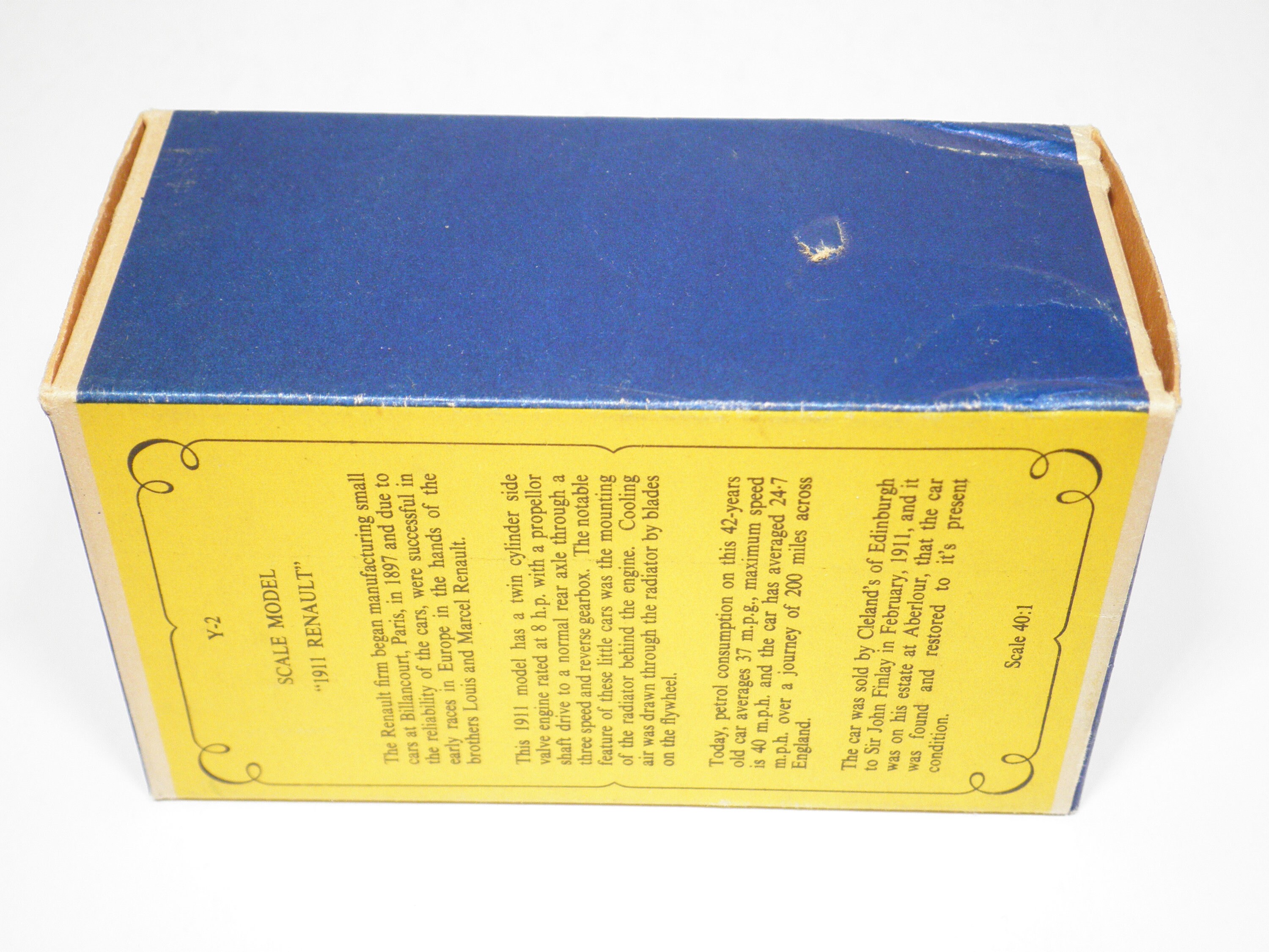 Matchbox Models Of Yesteryear Y-2 – Renault 1911 – Neuve En Boîte D'origine (MIB)