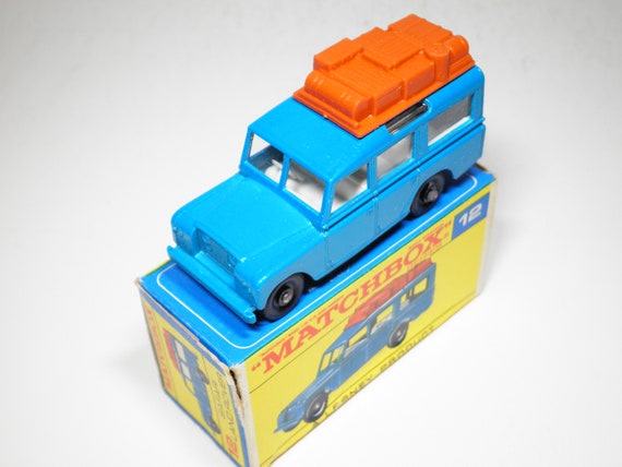 Matchbox series No. 12 Safari Land Rover, Like New in Original Type F Box,  Vintage, Made in England, Lesney Products -  Norway