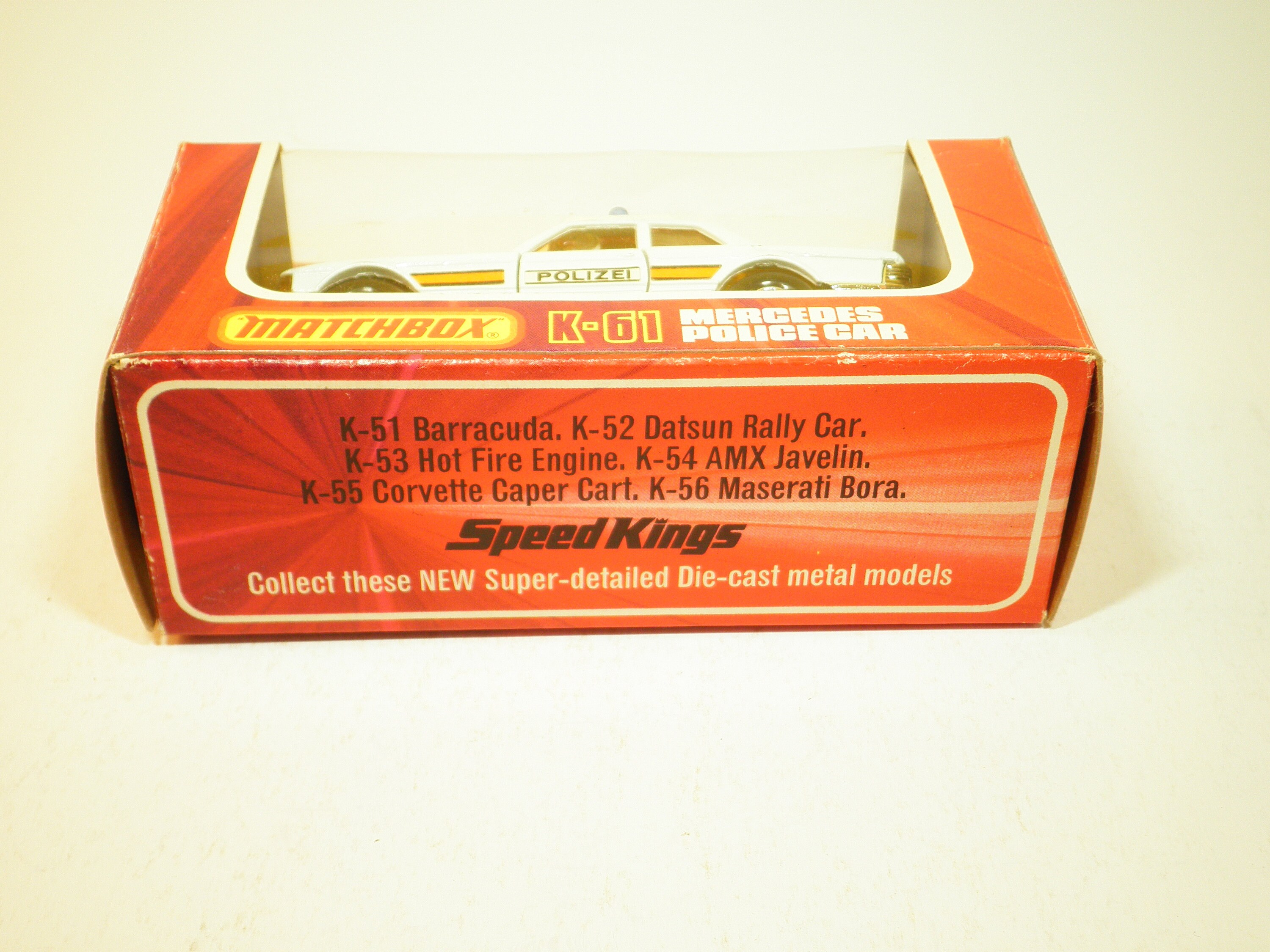 Matchbox Cars Speed Kings K-61 Mercedes Police Car - Brand