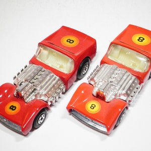 Matchbox Superfast No. 19 Road Dragster, 2 Variants, DK & LT Red, Decal Variants, Like New NO Box, Lesney, Vintage, Made in England