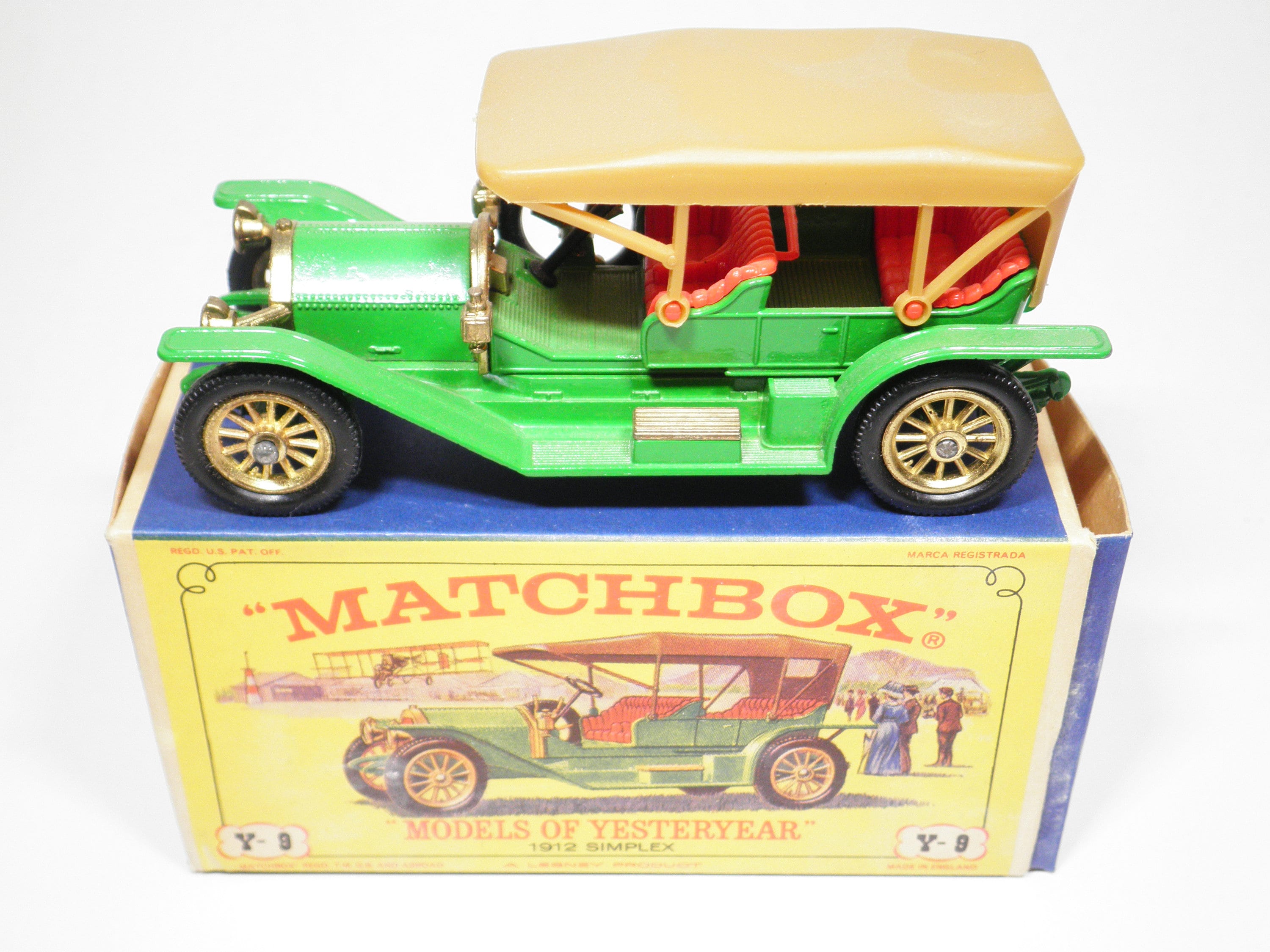 Matchbox Models of Yesteryear, No Y-9 1912 Simplex Green