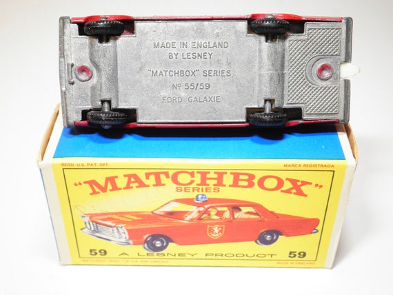 Matchbox series No. 59 Fire Chief Car, Like New in Original E