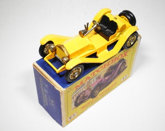 Matchbox Models of Yesteryear, No Y-7 Mercer Raceabout, Yellow Variant, Mint with Original D3 Box, Lesney, Vintage, Made in England
