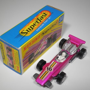 Matchbox Superfast No 34 Formula 1 Racing Car, Mint in Original Box, Lesney, Vintage, Made in England