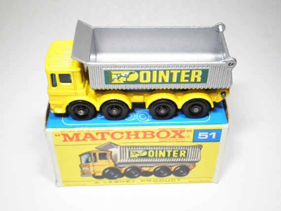 Matchbox Series No. 51 8 Wheel Tipper Truck jaune Pointer comme neuf dans la boite Type F dorigine vintage fabrique en Angleterre produits Lesney Etsy France