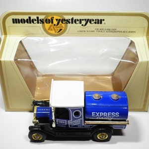 Matchbox Models of Yesteryear, Y-3 1912 Ford Model T &quot;Express Dairy&quot;, Blue, Mint with Original I Box, Lesney, Vintage, Made in England