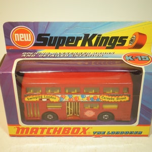 Matchbox Cars Super Kings K-15 The Londoner Bus Vintage, Brand New in Original Box, Mint, Lesney